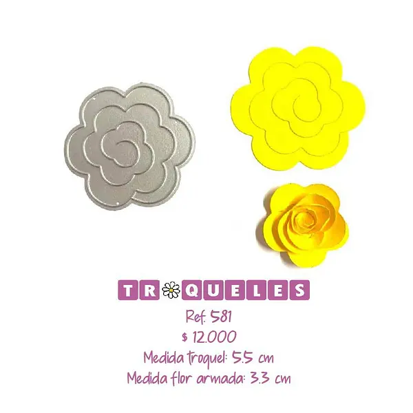 T0581 Troquel Flor De Espiral