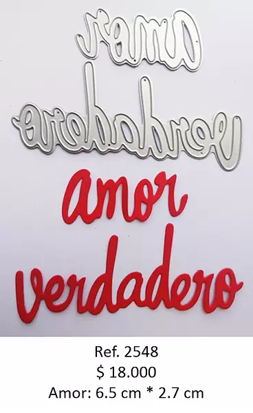 2548 Troquel Amor Verdadero