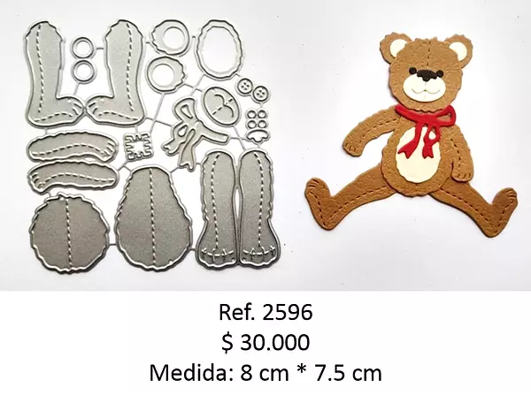 T2596 Troquel Oso De Peluche