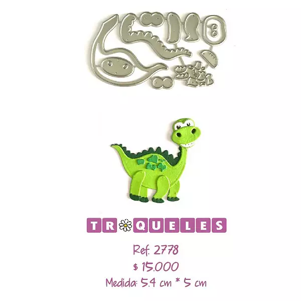 2778 Troquel Dinosaurio Para Armar