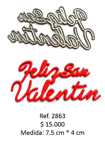 2863 Troquel Feliz San Valentin