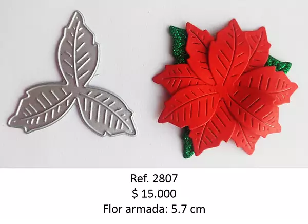 2807 Troquel Flor Navidad