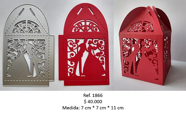 T1866 Troquel Caja Matrimonio