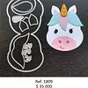 T1809 Troquel Unicornio Doble