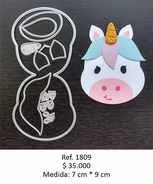 T1809 Troquel Unicornio Doble