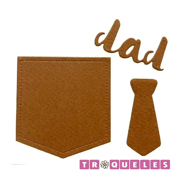 T1924 Troquel Dad, Bolsillo Y Corbata