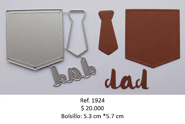 T1924 Troquel Dad, Bolsillo Y Corbata