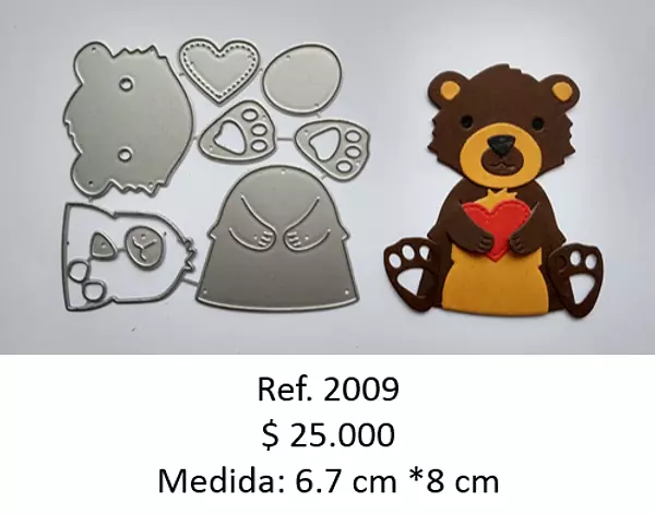 T2009 Troquel Oso Con Corazón