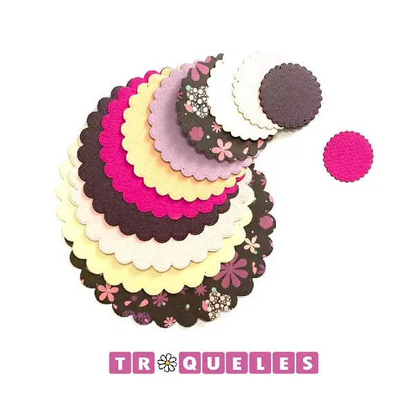 T1391 Troquel Circulos Con Ondas * 12 Pz
