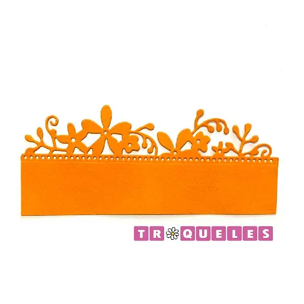 T1667 Troquel Borde Flores