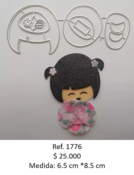 T1776 Troquel Niña Asiática Para Armar