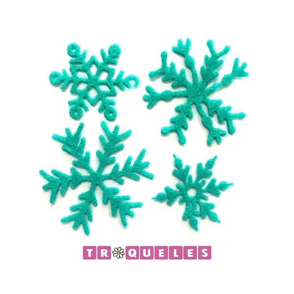 T2214 Troquel Copos De Nieve *4 Pz