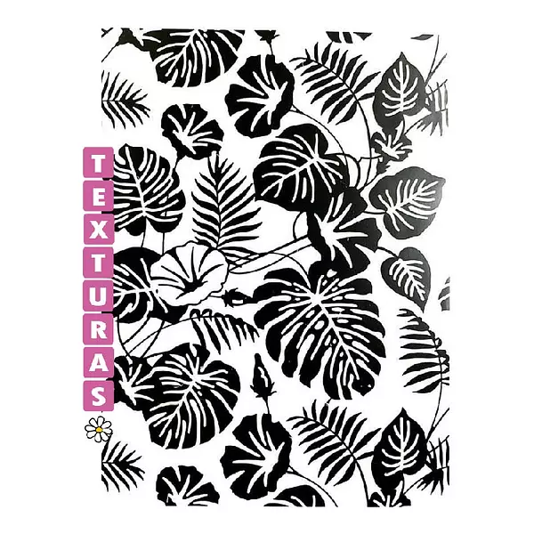 46 Carpeta Relieve Hojas Tropicales