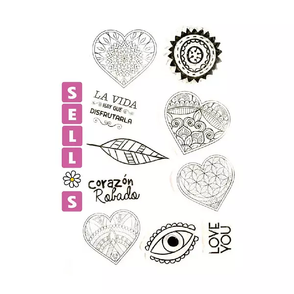 37 Sello Mandalas Corazón
