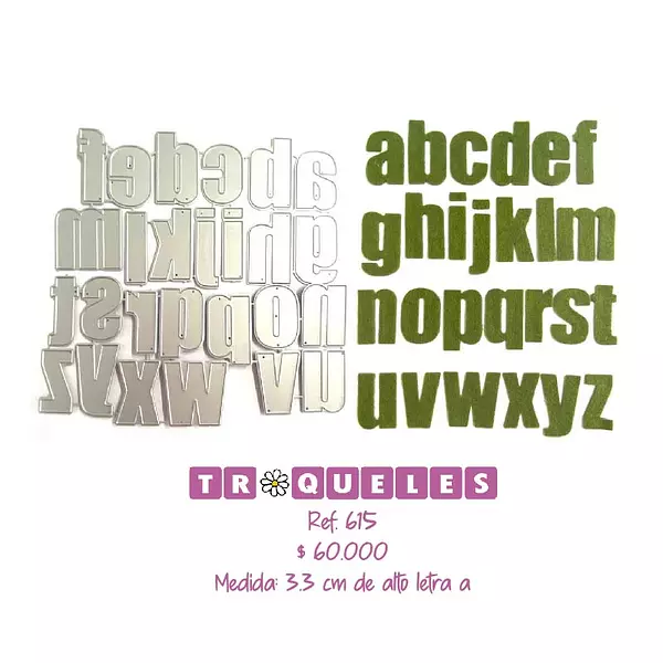 T0615 Troquel Abc Minuscula