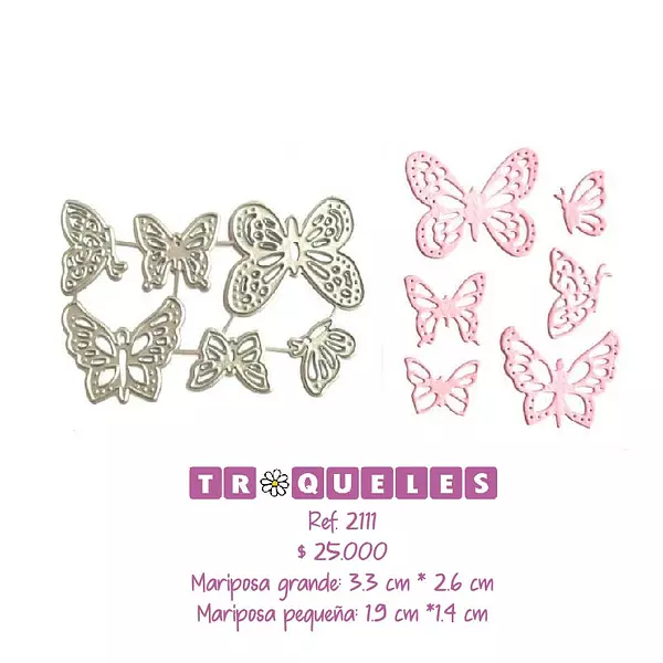 T2111 Troquel Mariposas Miniaturas * 6 Pz