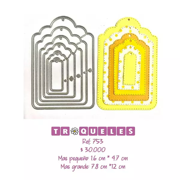 T0753 Troquel Etiquetas