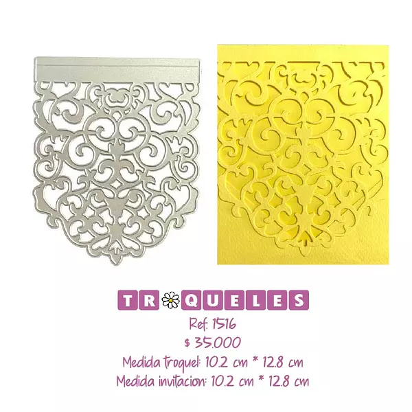 T1516 Troquel Tapa Para Invitación