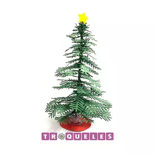 T0670 Troquel Hojas Para Armar Arbol De Navidad