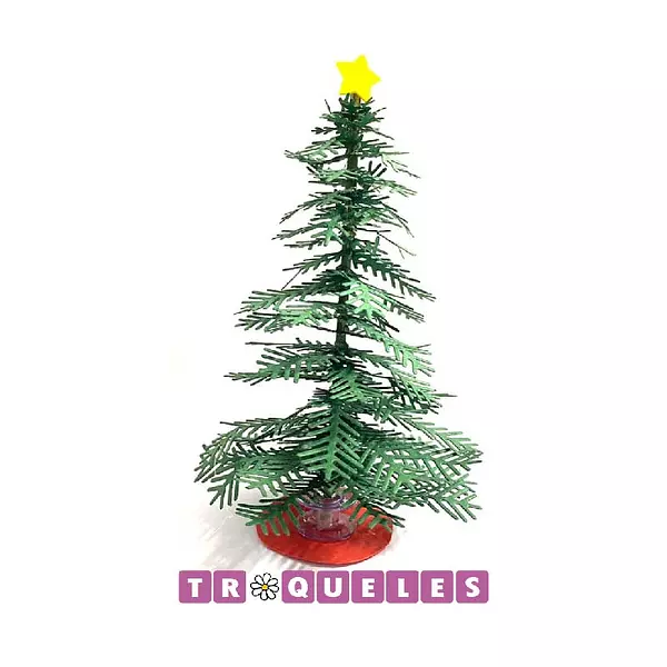 T0670 Troquel Hojas Para Armar Arbol De Navidad