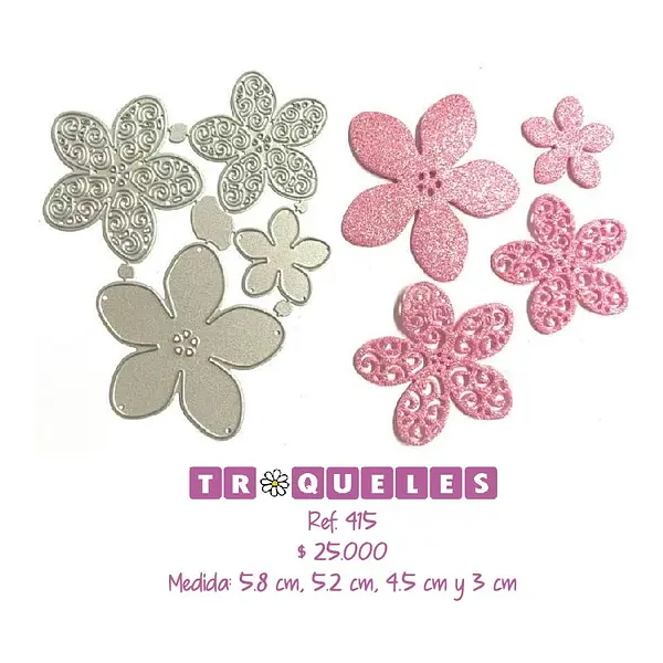 415 Troquel Flor con Detalles