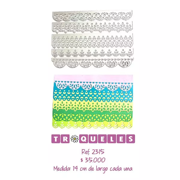 T2315 Troquel Bordes * 5 Pz