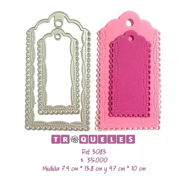 3083 Troquel Etiquetas * 2 Pz