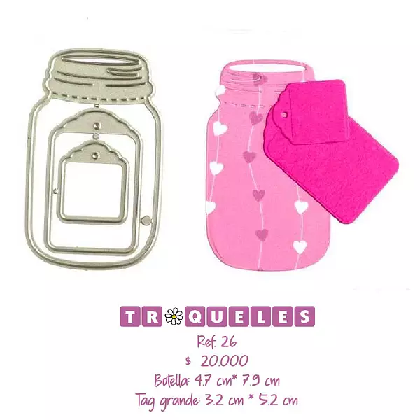 026 Troquel Botella Y Etiquetas