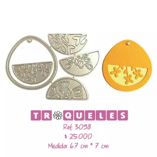 3098 Troquel Etiquetas Flores