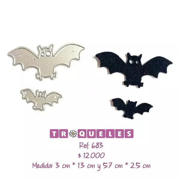 T0683 Troquel Murciélagos * 2 Pz