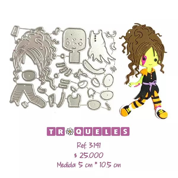 3141 Troquel Niña Halloween