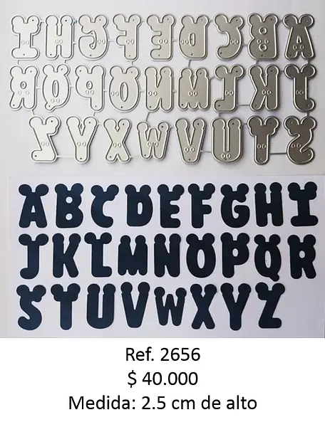 T2656 Troquel Letras De Mickey
