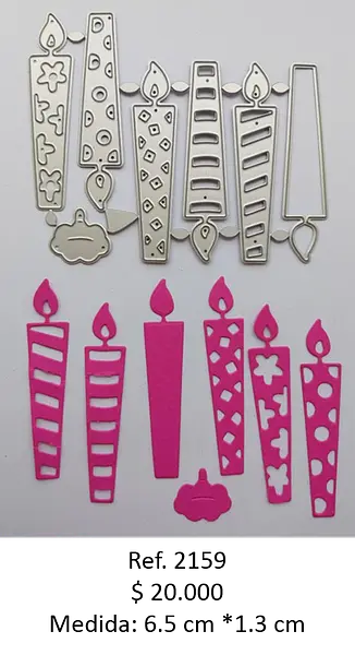 T2159 Troquel Velas