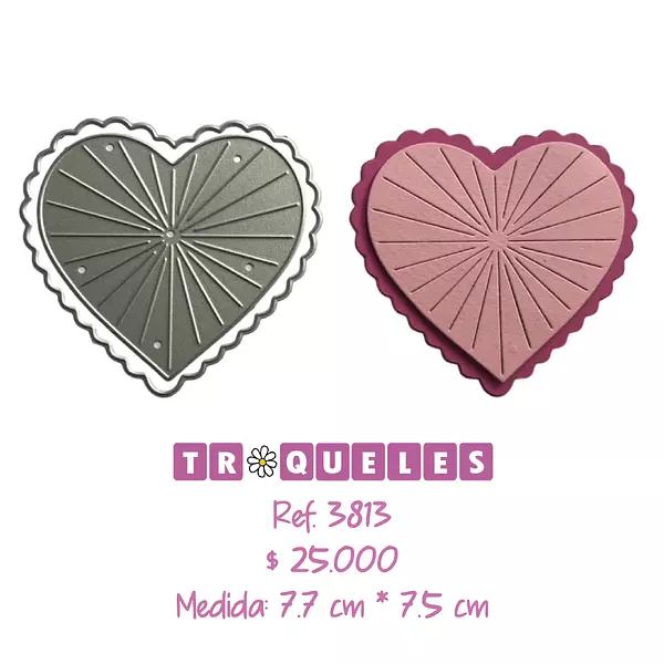3813 Troquel Corazon Con Borde