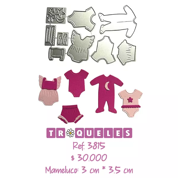 3815 Troquel Ropita De Bebe