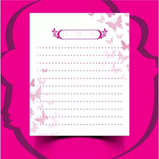 200 Hojas Mini Mariposas Magenta