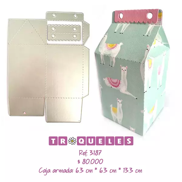 3187 Troquel Caja de Leche