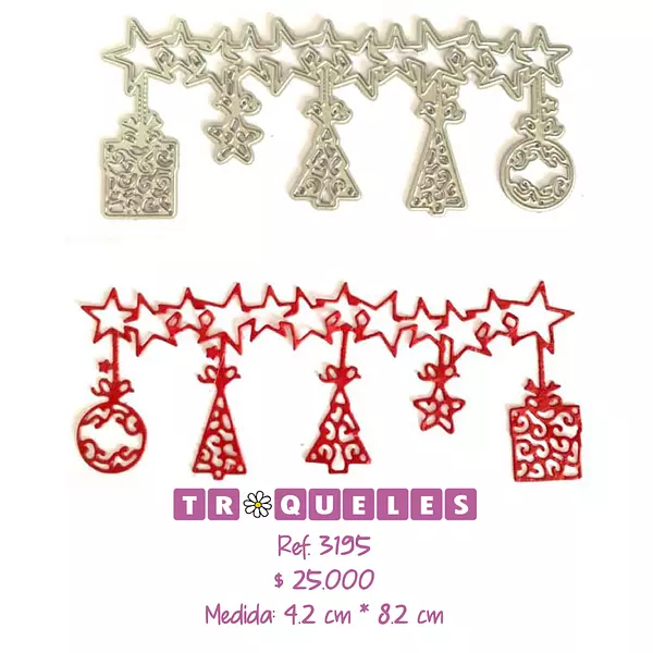 3195 Troquel Adorno Navidad