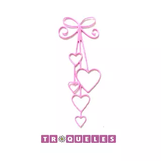 T1655 Troquel Moño Corazones