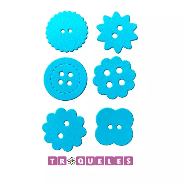 T0176 Troquel Botones * 6 Pz