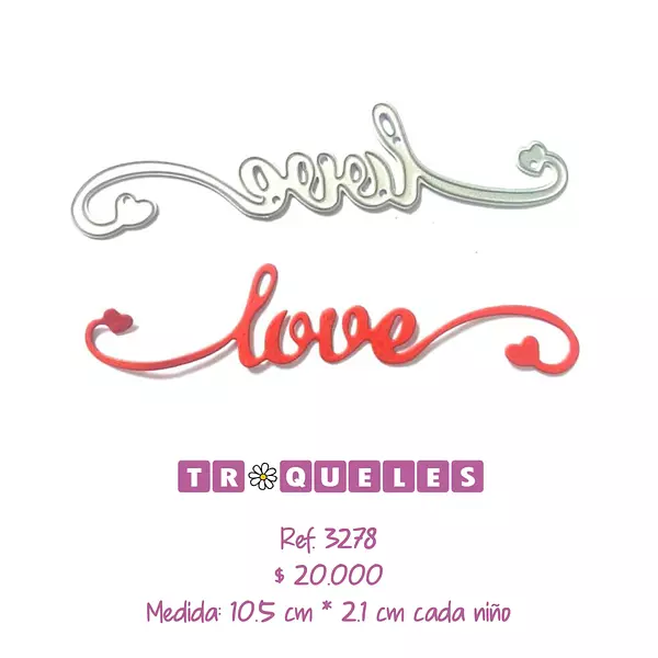 T3278 Troquel Love Cursivo