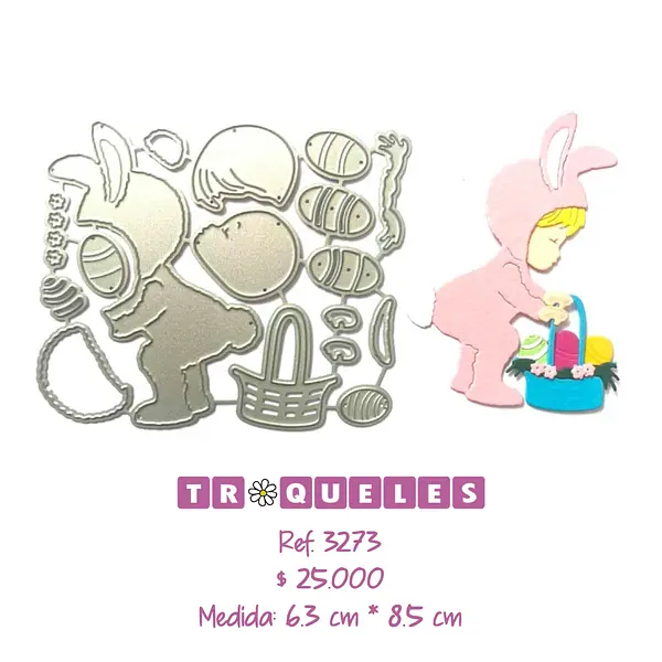 3273 Troquel Conejito de Pascua