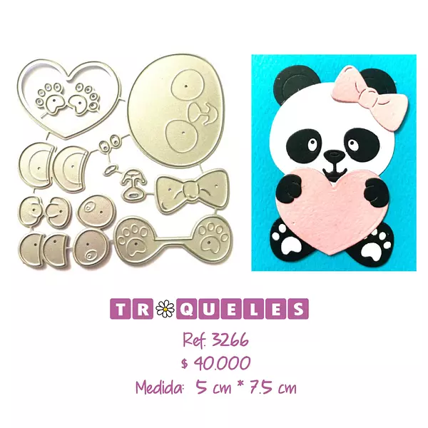 3266 Troquel Oso Panda