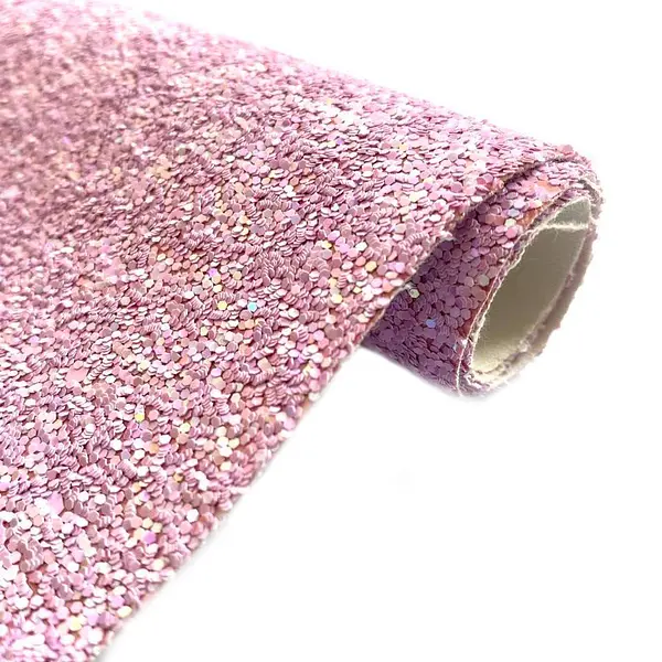 Cuerina Glitter Aventurina Morango