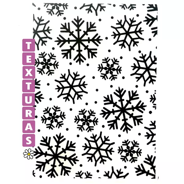 C122 Carpeta Relieve Copos de Nieve
