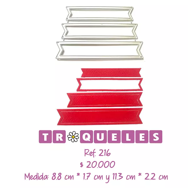 T0216 Troquel Banderines * 3 Pz