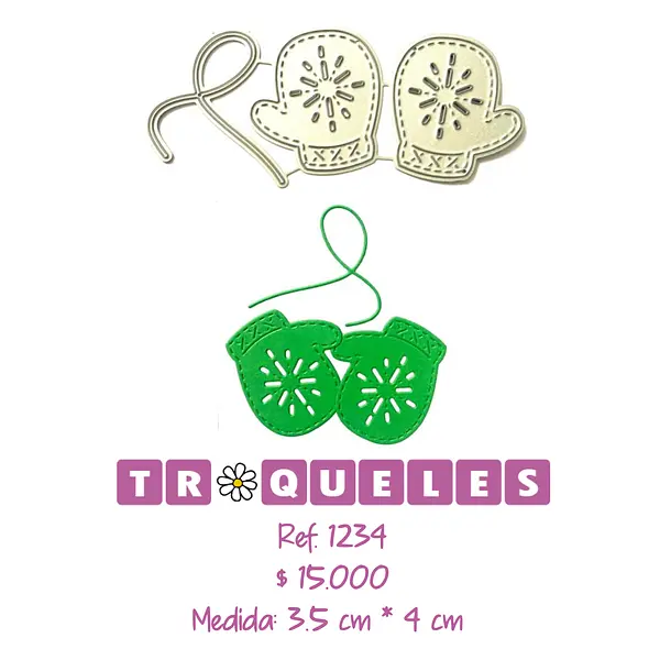 T1234 Troquel Guantes