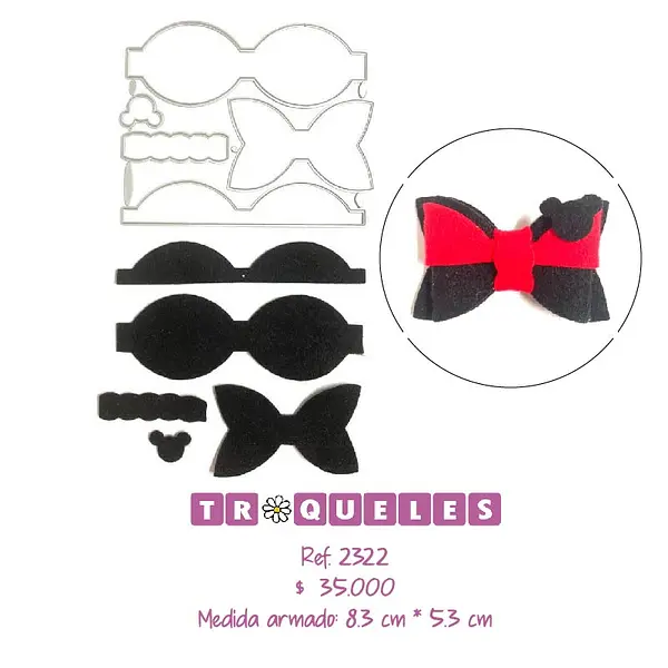 T2322 Troquel Moño