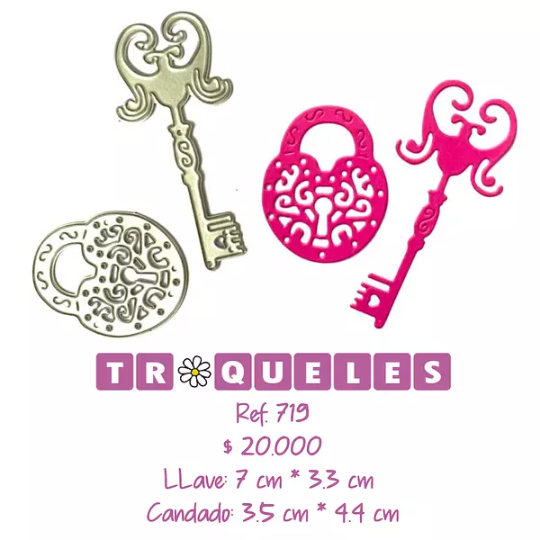 T0719 Troquel Llave Y Candado