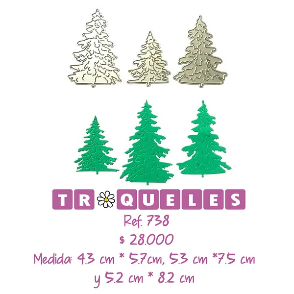 T0738 Troquel Pinos * 3 Pz